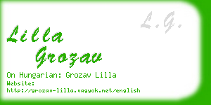 lilla grozav business card